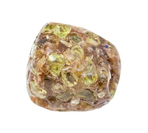 Tumbled Chrysolite Olivine Peridot Gem Stone Stock Photo Image Of