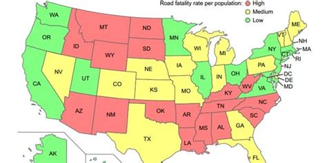 Most Dangerous States To Drive In Business Insider