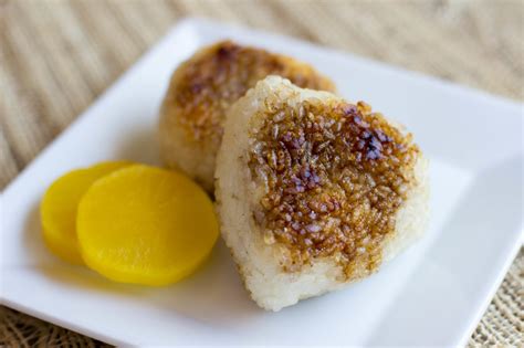 Yaki Onigiri Recipe Pan Fried Rice Balls With Soy Sauce And Butter
