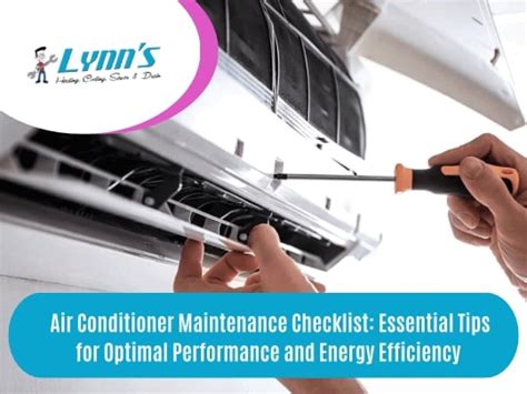 Air Conditioner Maintenance Checklist Essential Tips For Optimal
