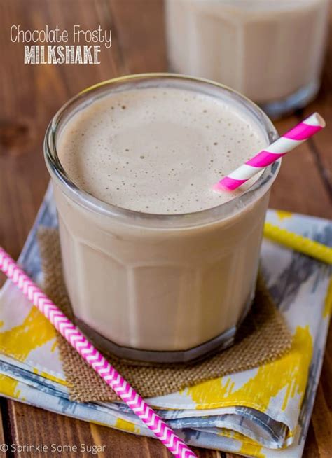 Homemade Chocolate Frosty Milkshake Sprinkle Some Sugar