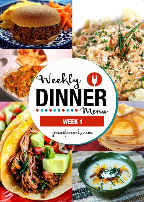 Weekly Dinner Menu Week 1 Jennifer Cooks