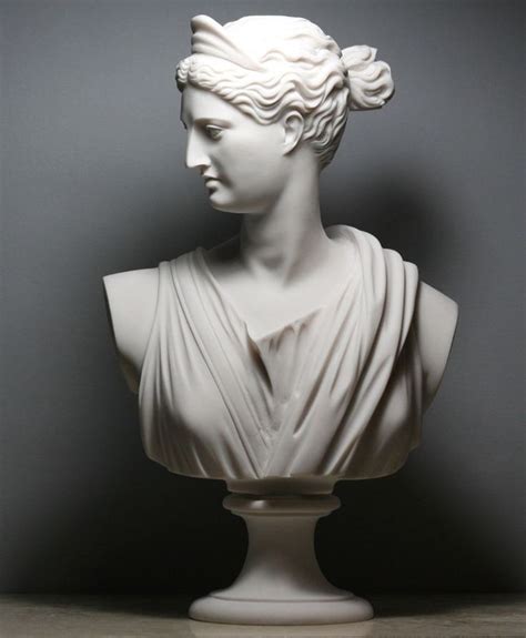 Artemis Diana Bust Head Greek Roman Goddess Statue Sculpture Cast Marble In Ebay Marble