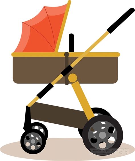 Free Four Wheel Stroller Used To Carry Babies Clipart Classroom Clipart