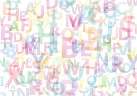 Vector Abstract Alphabet Background With Flying Letters Knowledge