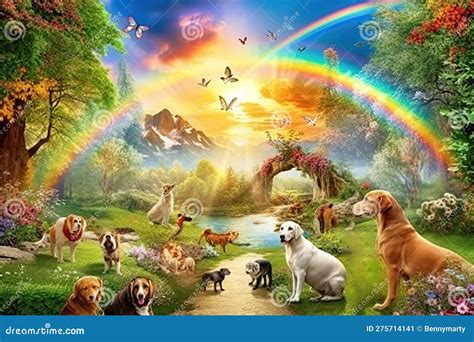 Pets Heaven for Dogs and Cats Stock Illustration - Illustration of