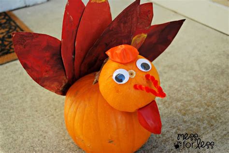 Pumpkin Turkey Craft Mess For Less