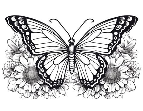Butterfly Coloring Pages For Adults The Graphics Fairy