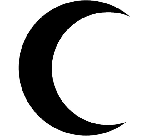 Solid Black Crescent Moon Clipart Sticker Moon Tattoo Designs