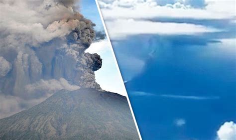 Bali Volcano Eruption Mount Agungs Ash Cloud Seen In