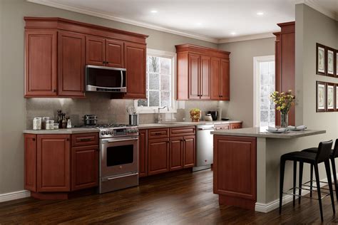 I have used it to clean antique furniture, wood floors and cabinets. JSI Cabinetry Quincy Cherry Kitchen | Stained kitchen ...