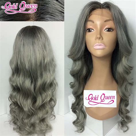 Hotsale Silver Grey Human Hair Wig 8a Brazilian Body Wave Full Lacelace Front Grey Hair Wigs