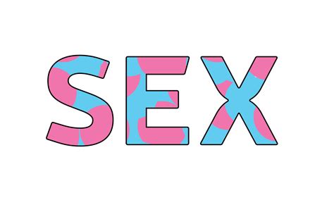 Letras De Sexo En Color Rosa Y Azul Ilustración Vectorial 14494105