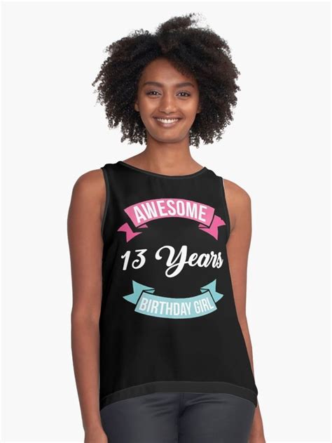Awesome 13 Years Old Birthday Girl Tee Shirt Great Birthday T