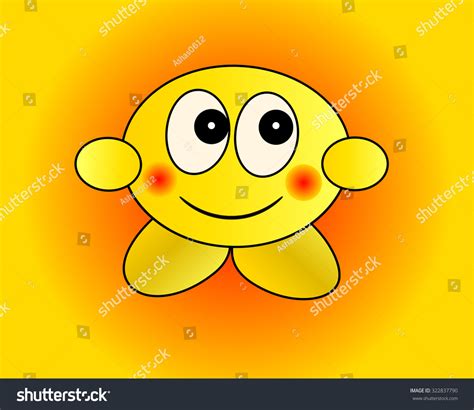 Love Joyful Yellow Smiley Face Vector Stock Vector 322837790 Shutterstock