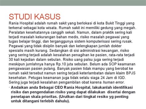 Detail Contoh Kasus Manajemen Risiko Di Rumah Sakit Koleksi Nomer 32