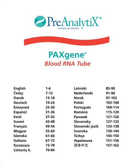 Pdf Paxgene Blood Rna Tube Product Circular Ocean Ridge Bio