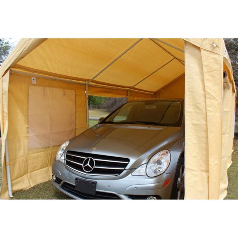 Get free shipping on qualified car canopies or buy online pick up in store today in the storage & organization department. King Canopy Tan A-Frame Enclosed Carport with Awning - 10 ...