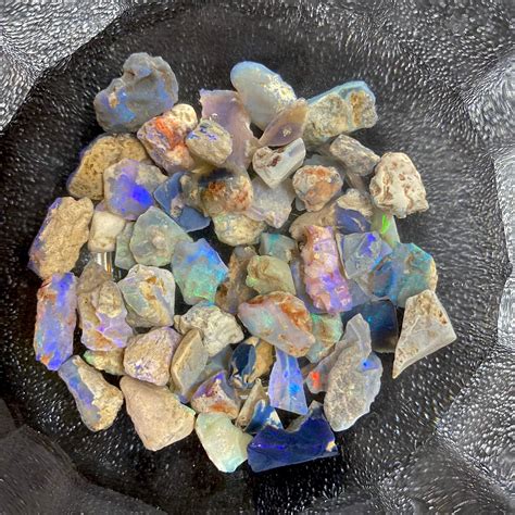 Natural Black Australian Opal Rough Lot Lightning Ridge Etsy