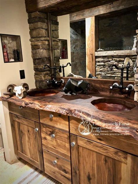 Moreover, the weathered wood bathroom vanity is definitely a perfect choice to create such a farmhouse nuance. Rustic Vanities - rustic vanity - floating bathroom vanity