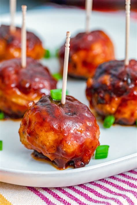 If you're looking for a recipe for chicken meatballs without breadcrumbs, swap chicken for turkey in my whole30. BBQ Chicken Meatballs Recipe | We are not Martha