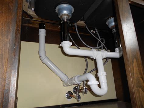 Connect a brass tailpiece to the underside of plumbing double kitchen sink diagram bathroom plumbing sink repair. Venting inadequate with AAV Kitchen sink