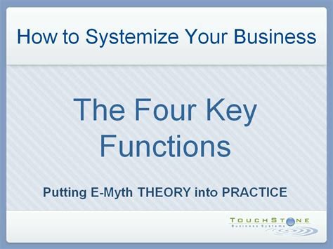 Touchstone Training The Four Key Functions Youtube