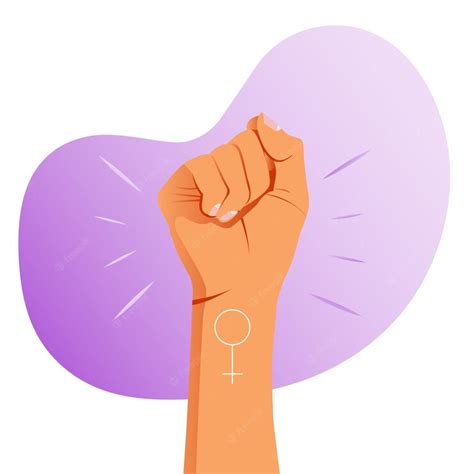 Premium Vector Vector Illustration Women Resist Symbol Raised Fist