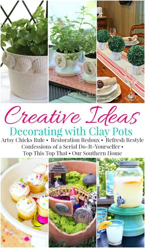I have found that after painting them, over time the paint seems to bubble up, i guess from the moisture inside the pot, and the paint can actually be peeled off. DIY Decorative Clay Pots with Herbs (decorating challenge ...