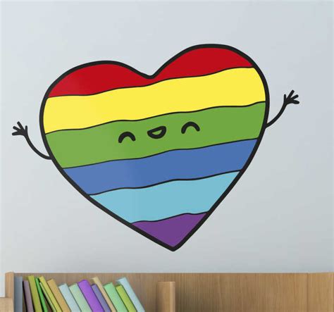 El uso de banderas arcoíris tiene una larga tradición. Adhesivo bandera orgullo gay corazón - TenVinilo