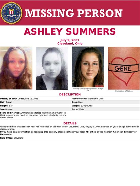 Ashley Summers Has Been Missing For Over 10 Years Missing