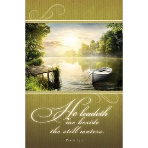 Bulletin He Leadeth Me Beside Still Waters Psalm 232 Kjv Pack Of