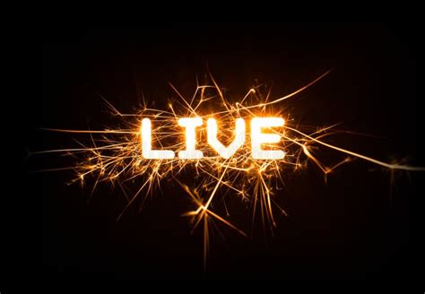 The Word Live In Glowing Sparkler Stock Image Image 49330957