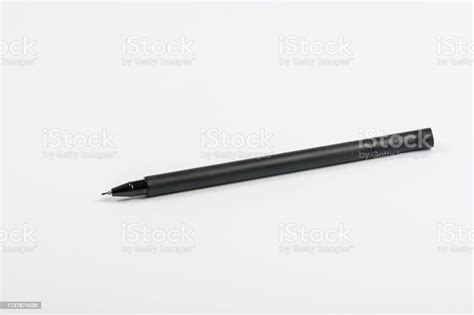 Black Pen White Background Stock Photo Download Image Now Ballpoint