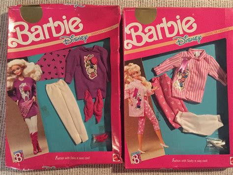 Barbie Disney Characters Daisy And Goofy Fashions Outfits 1989 Mattel