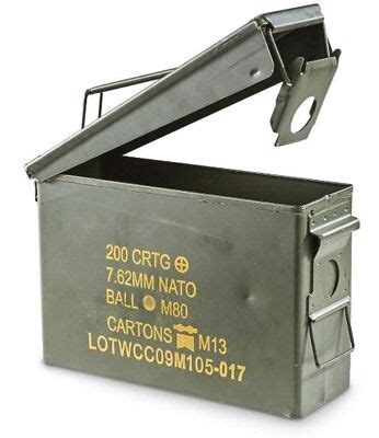 Ammo Box Tool Can Cal Ammunition Box Steel Fully Sealed Ex Military Army Ebay