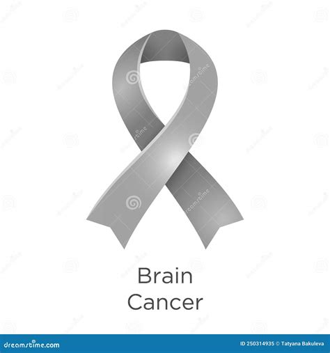 Brain Cancer Awareness Month In May Brain Tumor Grey Color Ribbon