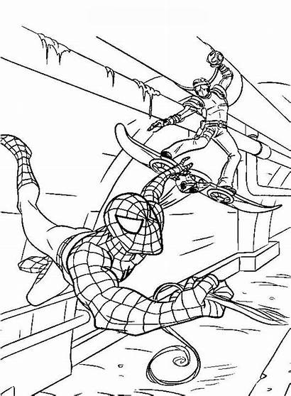 Spiderman Coloring Pages Boys Fight