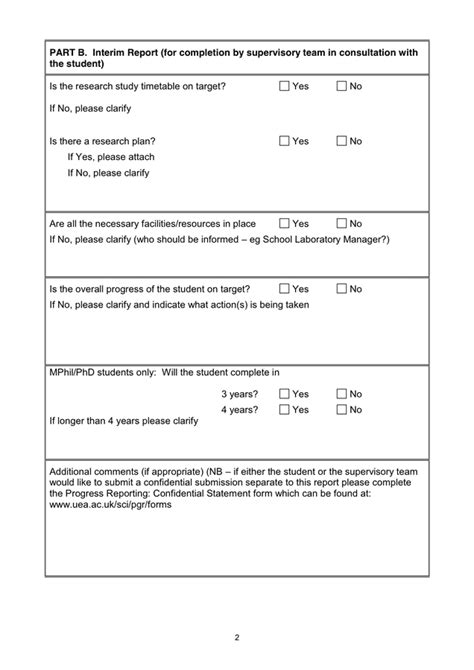 Progress Report Form In Word And Pdf Formats Page 2 Of 4