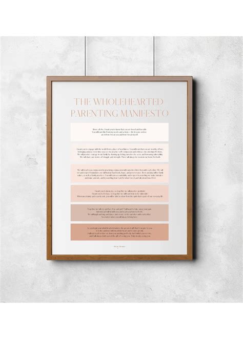 Brene Brown The Wholehearted Parenting Manifesto Quote Etsy