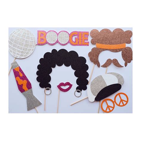 1970s Photo Booth Props Afros Photobooth Props 70s Etsy