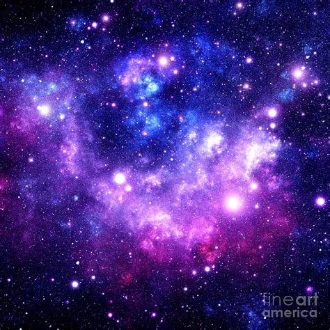 Purple Blue Galaxy Nebula Digital Art By Johari Smith Fine Art America