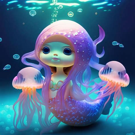 Premium Ai Image Set Of Mermaids Cute Mermaid Transparent Background