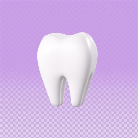 Premium Psd 3d Tooth Render In Isolated Background
