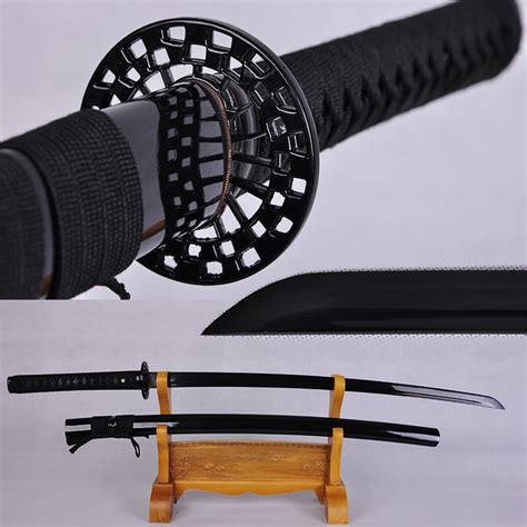 High Quality Japanese Samurai Sword Katana Black Ninja Full Tang Blade