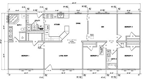 4 Bedroom Ranch Style Floor Plans Floorplans Click