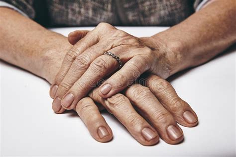 Elderly Woman S Hands Stock Photo Image Of Mature Relaxed