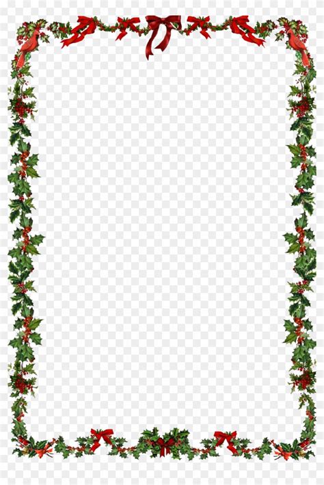 Christmas Border Christmas Frame Clipart Word Document Border Free Png A66