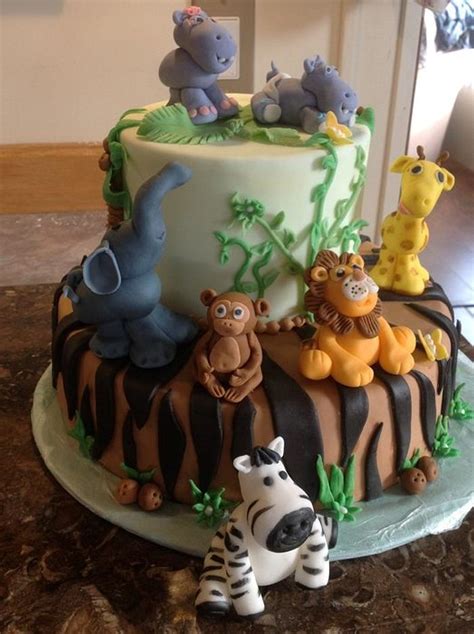 Safari Baby Shower Cake Decorated Cake By Michelle Cakesdecor