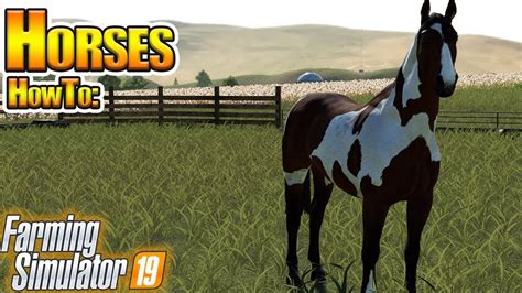Horses In Farming Simulator 19 How To In Fs19 Youtube